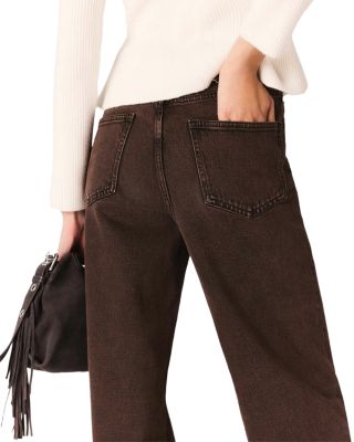 Pantin High Rise Bootcut Jeans in Brown