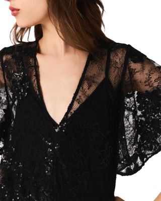 Sequin Lace Maxi Dress