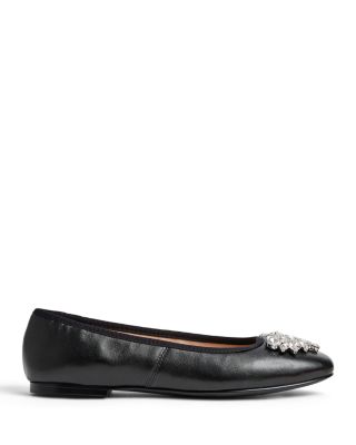 Women&#39;s Ellina Embellished Leather Ballet Flats