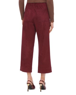 Faux Suede Wide Leg Pants