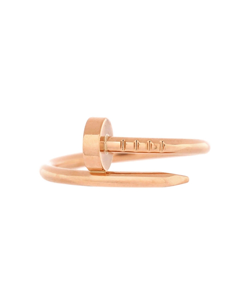 Pre-owned Pre-owned Cartier Cartier Small Juste Un Clou Ring 18k Rose Gold