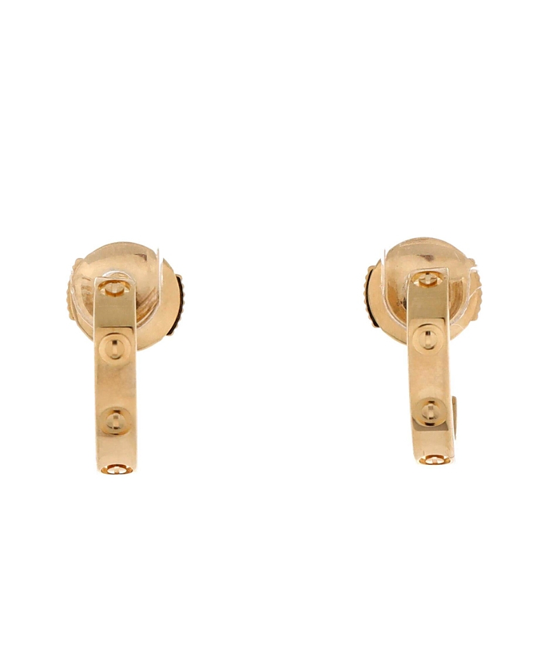 Pre-owned Pre-owned Cartier Cartier Small Love Hoop Earrings 18k Gold