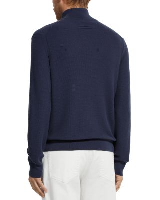 Oasi Cashmere Zip Mock Neck Sweater