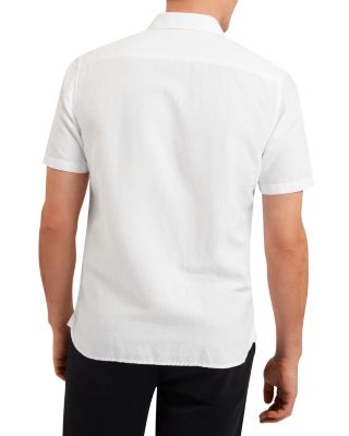 Short Sleeve Regular Fit Linen Blend Shirt