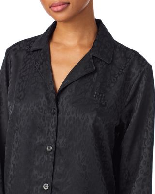 Long Sleeve Notch Collar Boxer Pajama Set