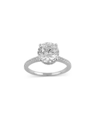 Certified Lab Grown Diamond Oval Cut Engagement Ring in 18K White Gold, 3.5 tcw