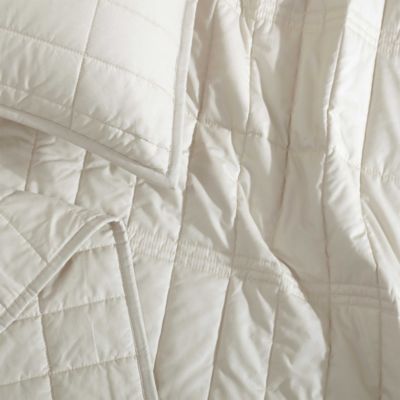 Washed Percale Solid 3 Piece Quilt Set