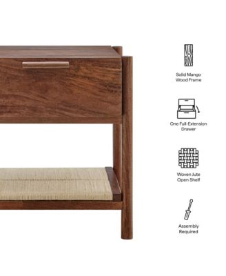 Oswin 1-Drawer Wood Nightstand