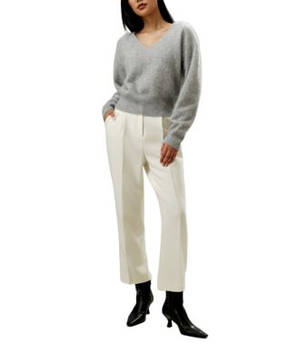 Brushed V-Neck Cashmere Sweater