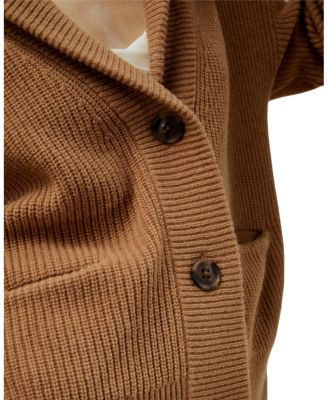 Wool-Cashmere Blend Shawl Collar Cardigan