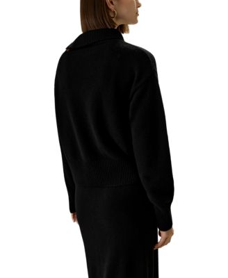 Cable Knit Cashmere Turtleneck Sweater