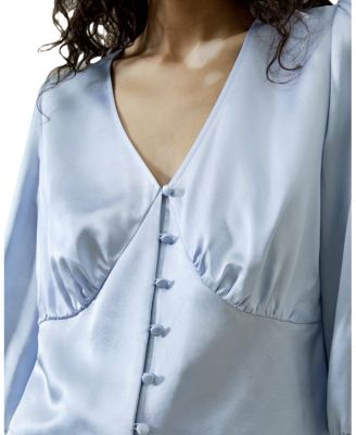 Fitted Retro Corset Silk Top