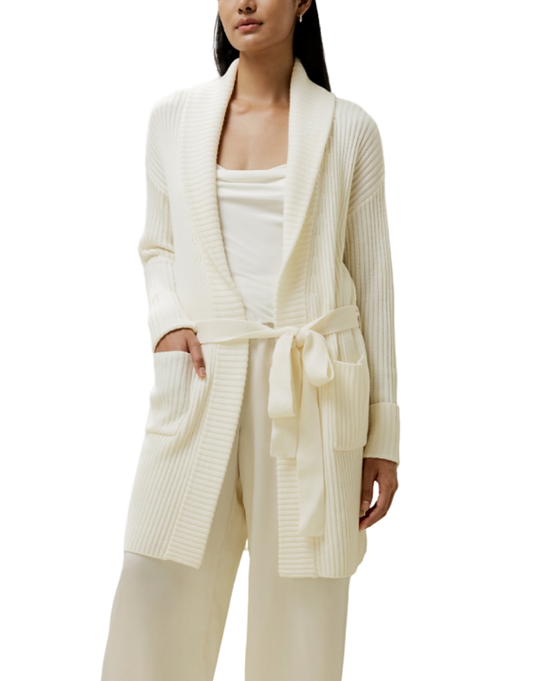Lilysilk Merino Wool Shawl Collar Cardigan