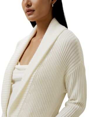 Merino Wool Shawl Collar Cardigan