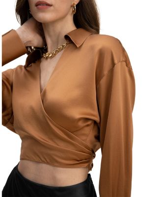 Wrapover Cropped Shirt