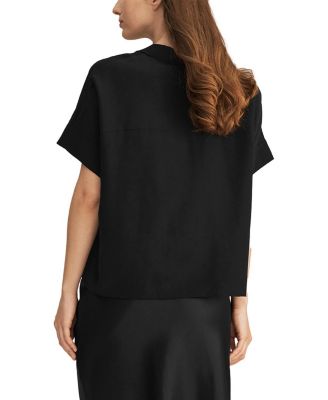 Casual Short Sleeves Loose Silk Shirt