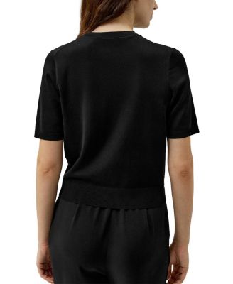 Sophisticated Dual-Knit Silk T-Shirt
