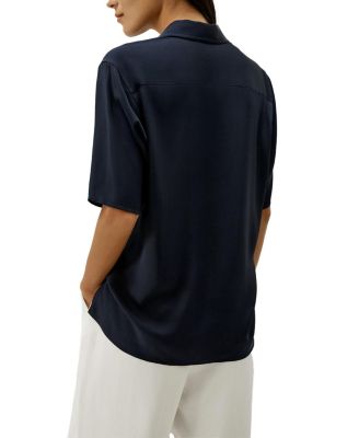 Half-Placket Short Sleeve Button Up Shirt