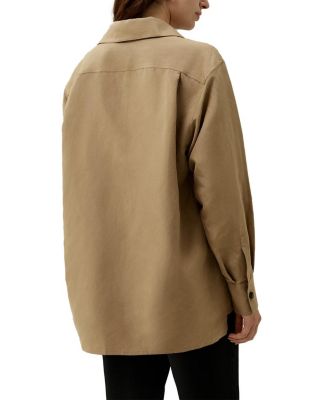 Oversized Silk-Linen Blend Shirt