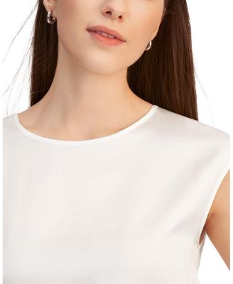 Basic Cap Sleeves Silk Tee