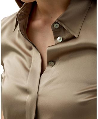 Elegant Silhouette Silk Shirt