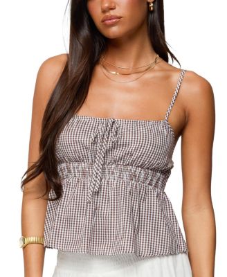 Zahara Gingham Babydoll Top