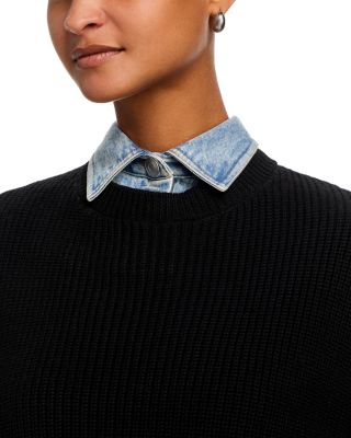 Denim Trim Sweater