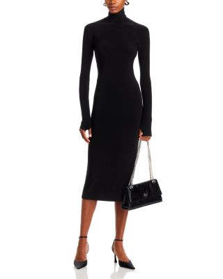 Long Sleeve Turtleneck Midi Dress