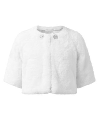 Girls' Diamonte Faux Fur Jacket - Little Kid, Big Kid