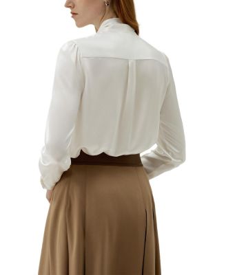 Women's Bow-tie Neck Silk Blouse