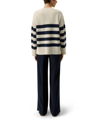 Striped Wool-Cashmere Oversized Sweater