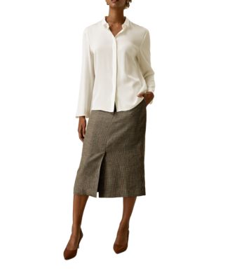 Classic Collar Silk Shirt