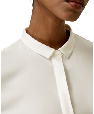 Classic Collar Silk Shirt
