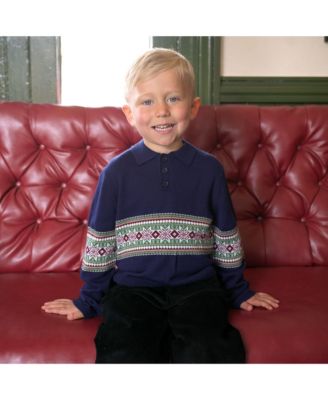 Boys' Fair Isle Collar Sweater - Little Kid, Big Kid