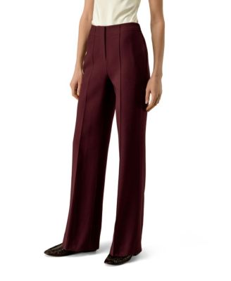 Silk-Wool Twill Flare Pants