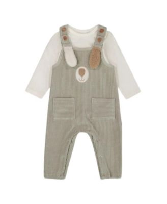 Boys' Onesie and Stretchy Corduroy Overalls Set - Baby