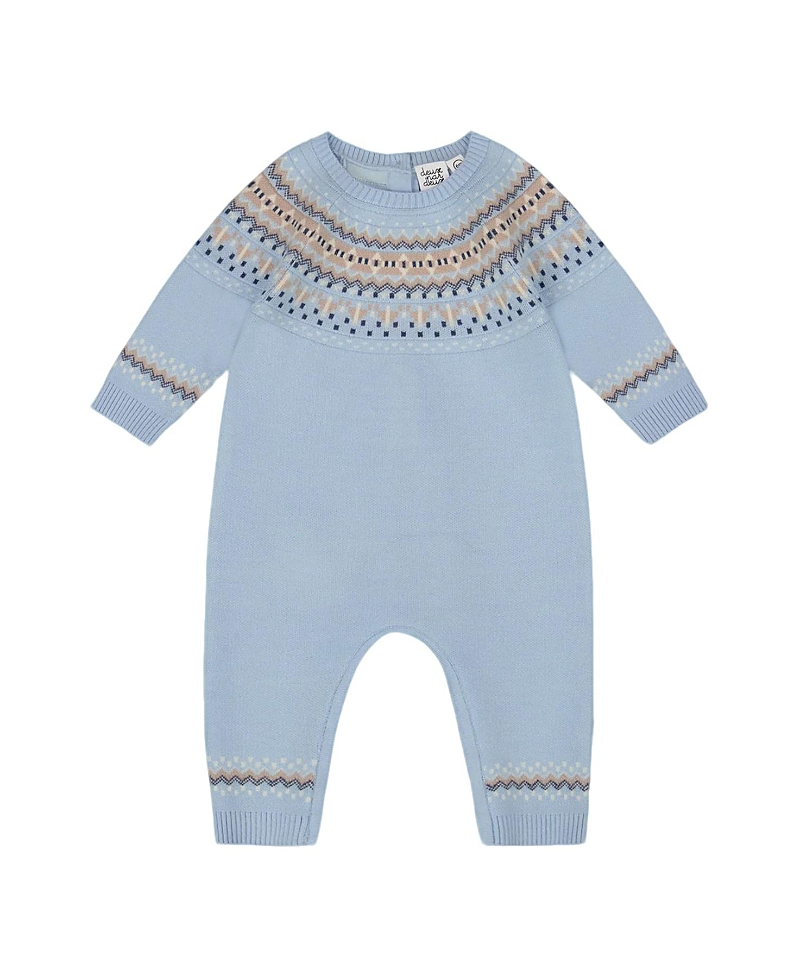 Deux par Deux Boys' Knitted Jacquard Romper - Baby