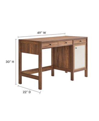 Capri 49" Wood Grain Office Desk