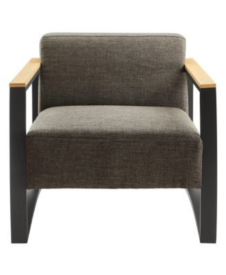 Sauve Outdoor Patio Aluminum and Fabric Armchair