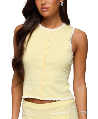 Leila Scalloped Knit Tank Top