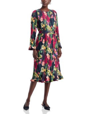 Round Neck Novelty Pleated Dress