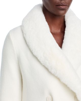 Faux Fur Collar Milano Stitch Jacket