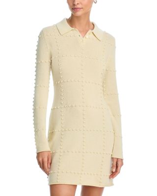 Wool &amp; Cashmere Popcorn Polo Dress
