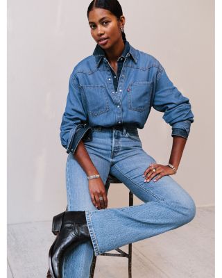 501 Curve High Rise Straight Jeans in Lucid Dream