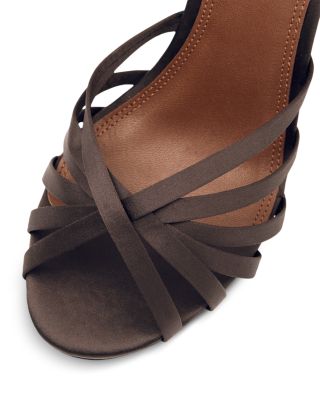 Women's Larissa Chocolate Satin High Heel Sandals 