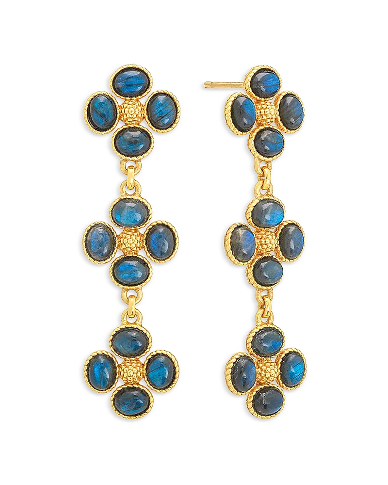 Capucine De Wulf Berry Clover Mother of Pearl Linear Earrings
