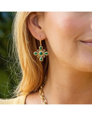 Monique Malachite Dangle Earrings