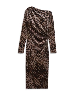 Briana Printed Velvet Dress