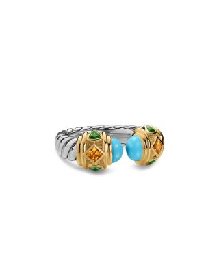Renaissance&reg; Color Ring in Sterling Silver with 14K Yellow Gold, 9.9mm