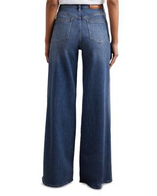 Bella High Rise Wide Leg Jeans in Mid Blue